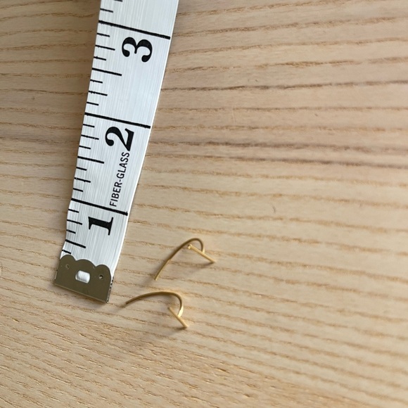 kathleen whitaker hanging staple loop earrings gold - Picture 4 of 4